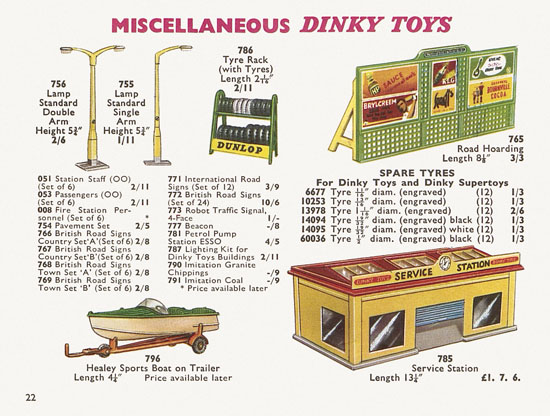 Seite 22 Dinky Toys Katalog 1960