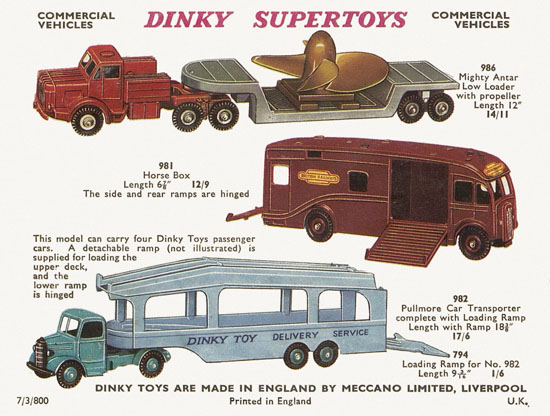 Dinky Toys Katalog 1960