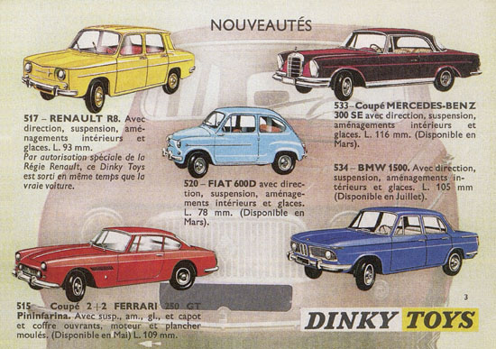 Seite 3 Dinky Toys Katalog 1963 Reedition Atlas 2013