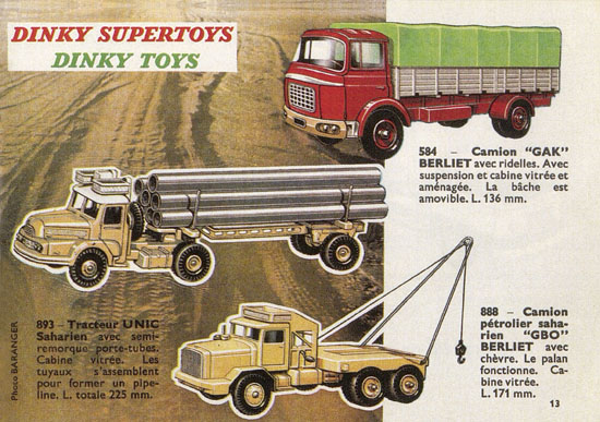 Seite 13 Dinky Toys Katalog 1963 Reedition Atlas 2013