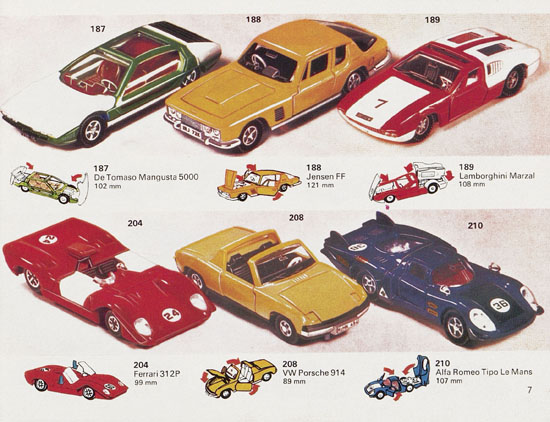 Seite 7 Dinky Toys Katalog 1973, Dinky Supertoys 1973