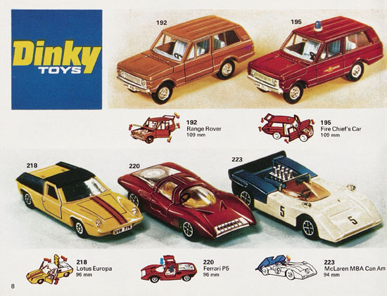 Seite 8 Dinky Toys Katalog 1973, Dinky Supertoys 1973