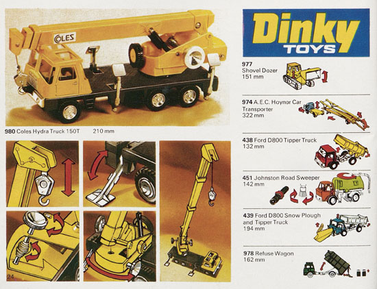 Seite 24 Dinky Toys Katalog 1973, Dinky Supertoys 1973