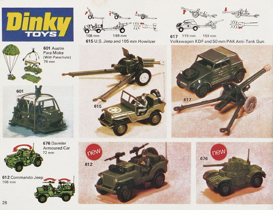Seite 26 Dinky Toys Katalog 1973, Dinky Supertoys 1973