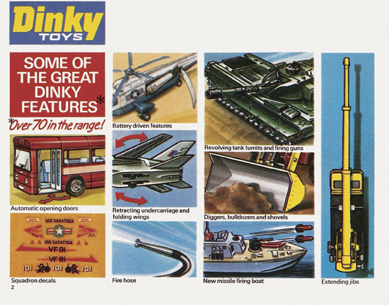 Seite 2 Dinky Toys Katalog 1974, Dinky catalog 1974