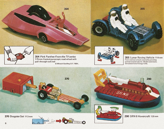 Seite 6 Dinky Toys Katalog 1974, Dinky catalog 1974