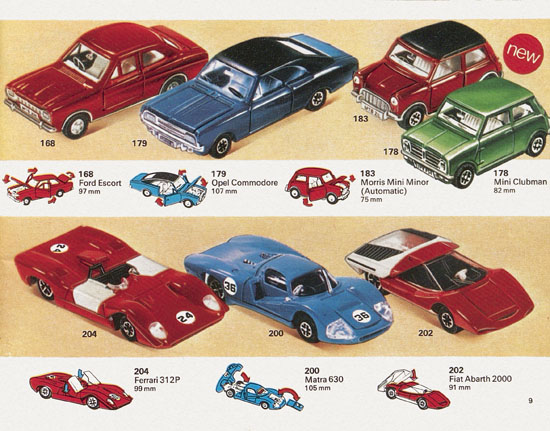 Seite 9 Dinky Toys Katalog 1974, Dinky catalog 1974