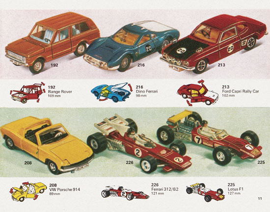 Seite 11 Dinky Toys Katalog 1974, Dinky catalog 1974