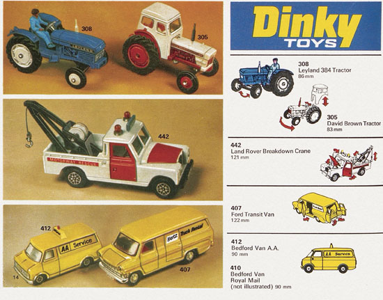 Seite 14 Dinky Toys Katalog 1974, Dinky catalog 1974