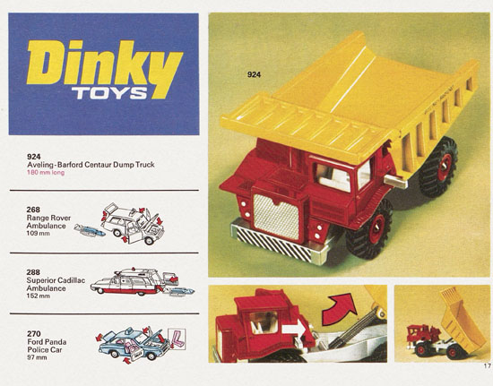 Seite 17 Dinky Toys Katalog 1974, Dinky catalog 1974