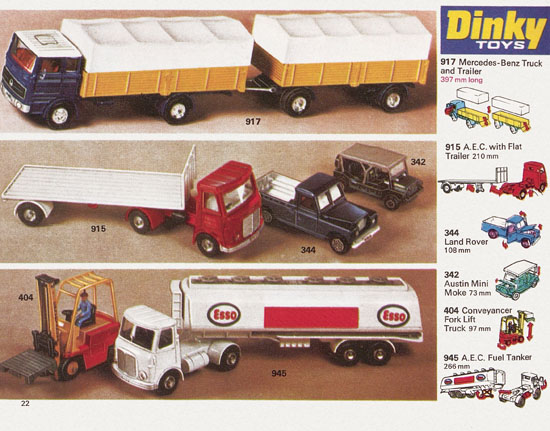Seite 22 Dinky Toys Katalog 1974, Dinky catalog 1974