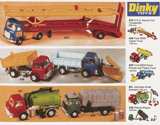 Seite 23 Dinky Toys Katalog 1974, Dinky catalog 1974