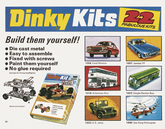 Seite 38 Dinky Toys Katalog 1974, Dinky catalog 1974
