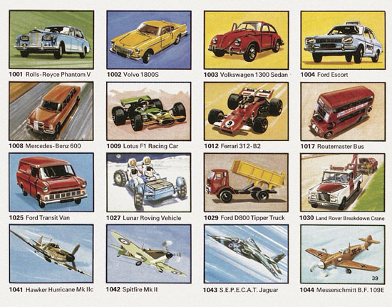 Seite 39 Dinky Toys Katalog 1974, Dinky catalog 1974