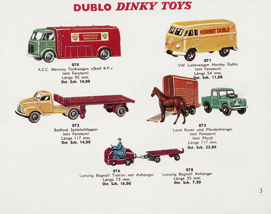 Seite 3 Dinky Toys Katalog Austria ca. 1960