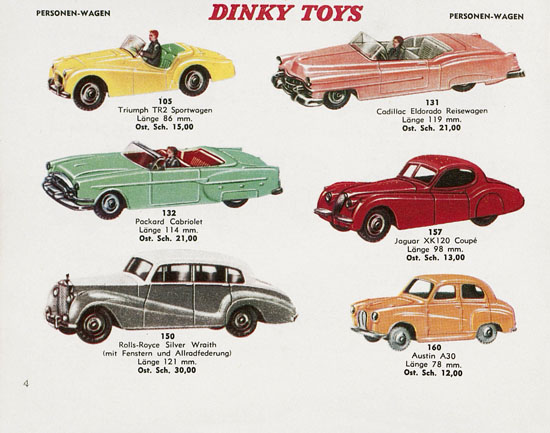 Seite 4 Dinky Toys Katalog Austria ca. 1960
