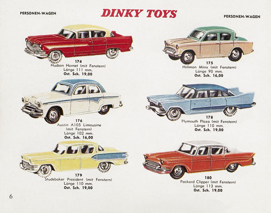 Seite 6 Dinky Toys Katalog Austria ca. 1960