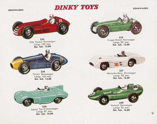 Seite 9 Dinky Toys Katalog Austria ca. 1960