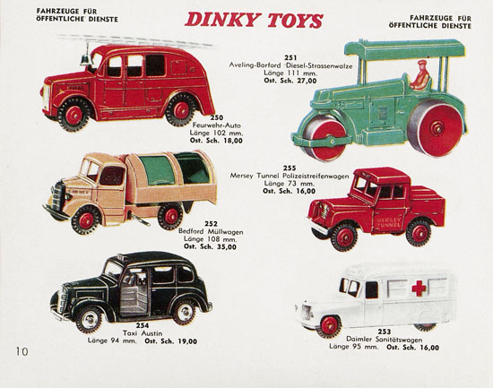 Seite 10 Dinky Toys Katalog Austria ca. 1960