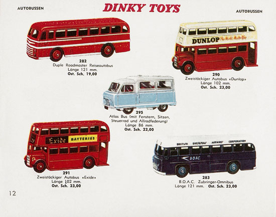 Seite 12 Dinky Toys Katalog Austria ca. 1960