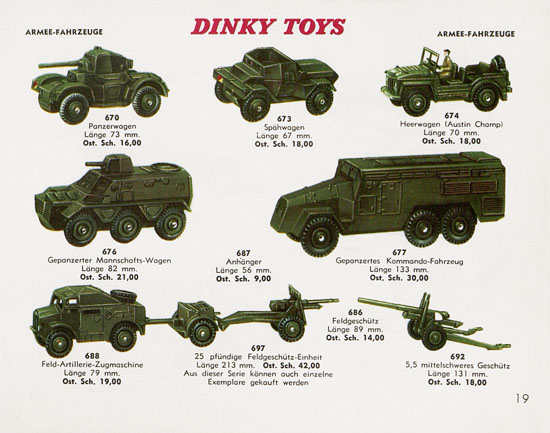 Dinky Toys Katalog Austria ca. 1960