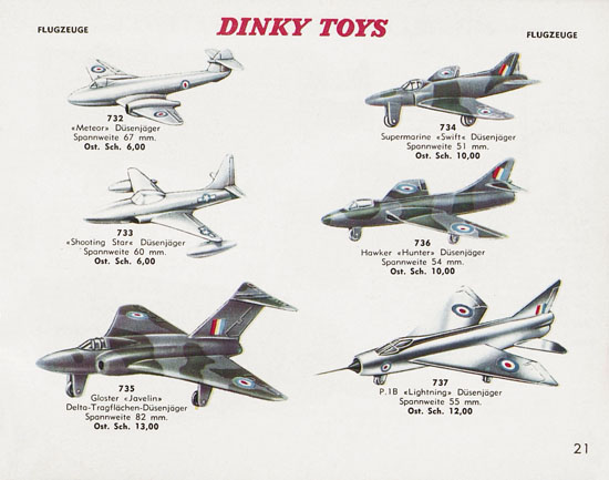 Seite 21 Dinky Toys Katalog Austria ca. 1960