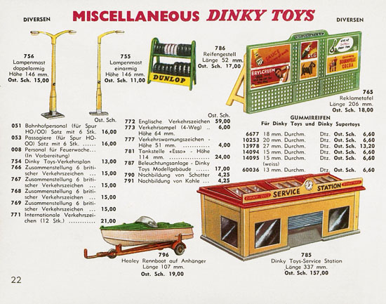 Seite 22 Dinky Toys Katalog Austria ca. 1960