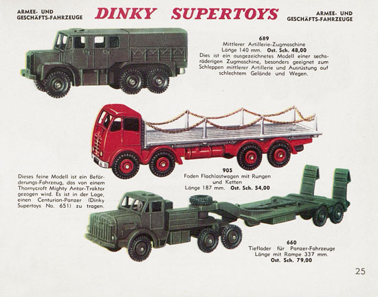 Seite 25 Dinky Toys Katalog Austria ca. 1960