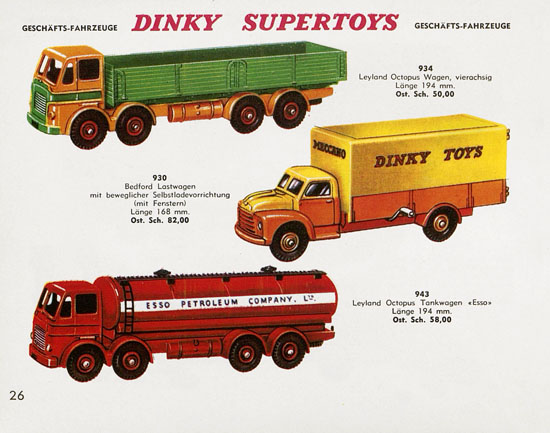 Seite 26 Dinky Toys Katalog Austria ca. 1960
