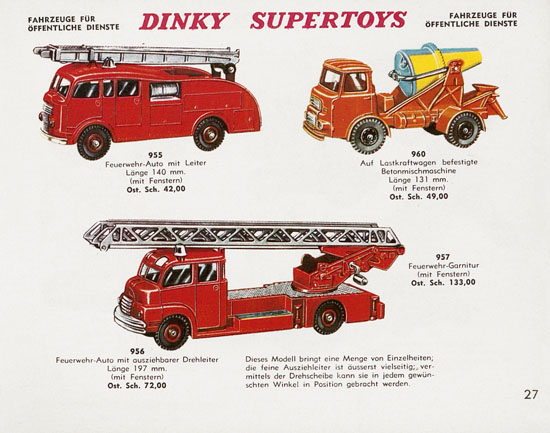 Seite 27 Dinky Toys Katalog Austria ca. 1960