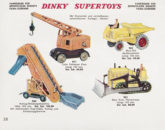 Seite 28 Dinky Toys Katalog Austria ca. 1960