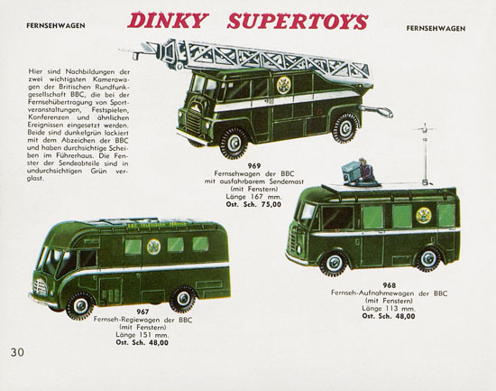 Seite 30 Dinky Toys Katalog Austria ca. 1960