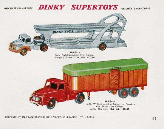 Seite 41 Dinky Toys Katalog Austria ca. 1960
