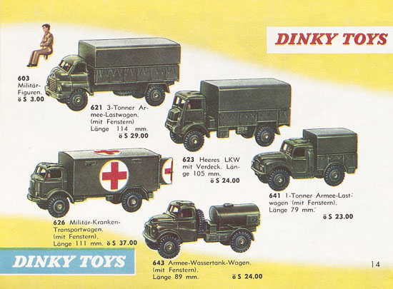 Seite 14 Dinky Toys Katalog Austria 1961
