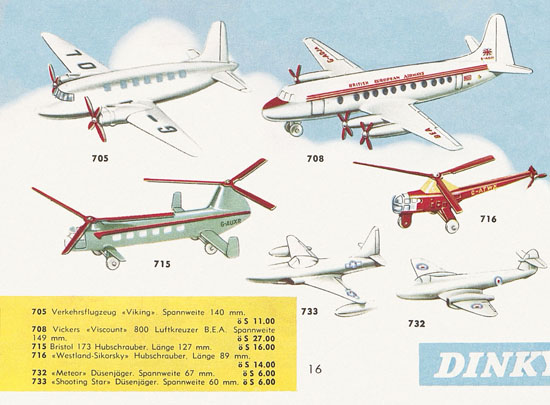 Seite 16 Dinky Toys Katalog Austria 1961