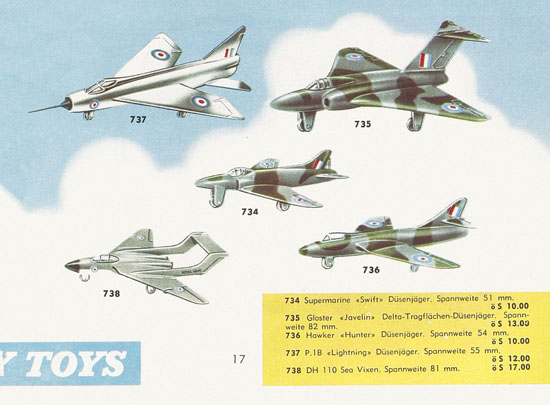 Seite 17 Dinky Toys Katalog Austria 1961