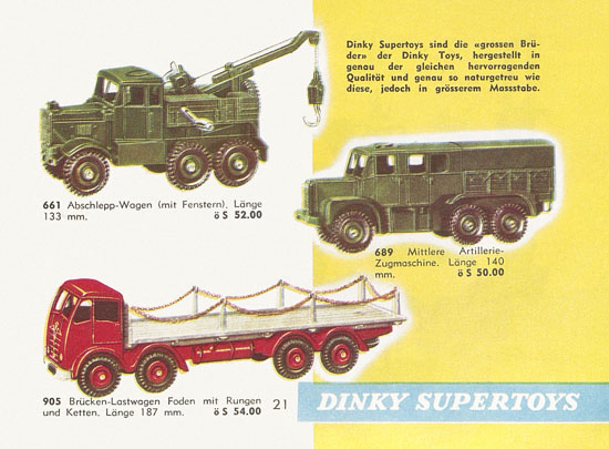 Seite 21 Dinky Toys Katalog Austria 1961