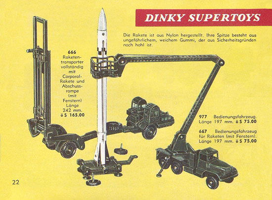Seite 22 Dinky Toys Katalog Austria 1961