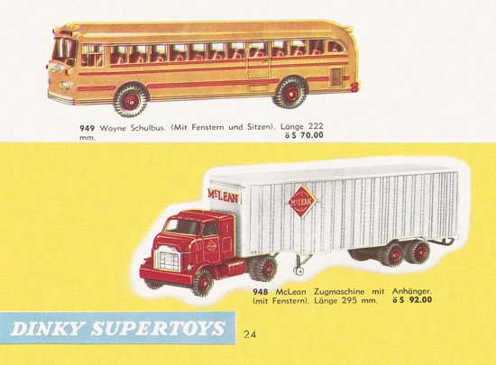 Seite 24 Dinky Toys Katalog Austria 1961