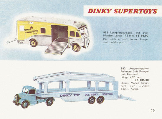 Seite 29 Dinky Toys Katalog Austria 1961