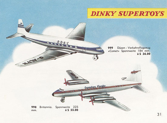 Seite 31 Dinky Toys Katalog Austria 1961