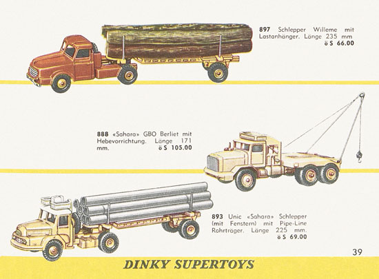 Seite 39 Dinky Toys Katalog Austria 1961