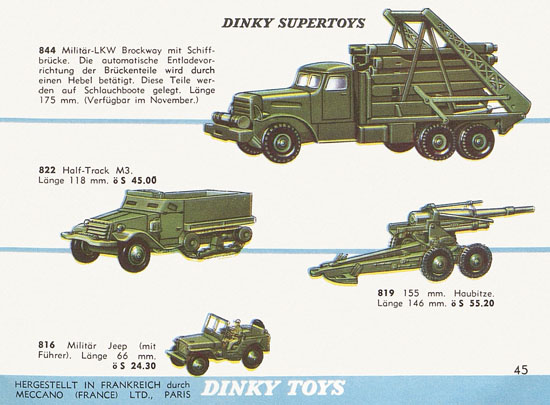 Seite 45 Dinky Toys Katalog Austria 1961