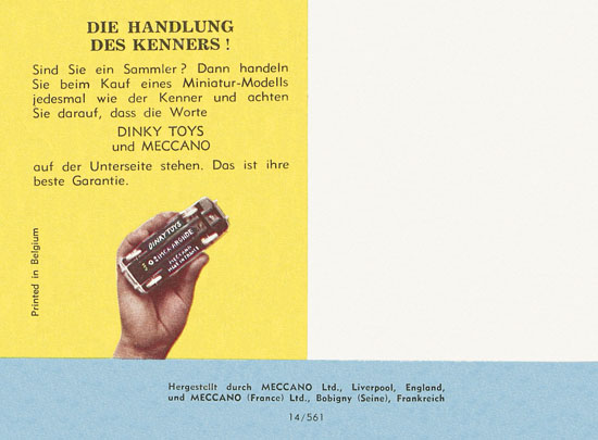 Seite 48 Dinky Toys Katalog Austria 1961