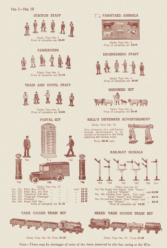 Dinky Toys catalog 1941