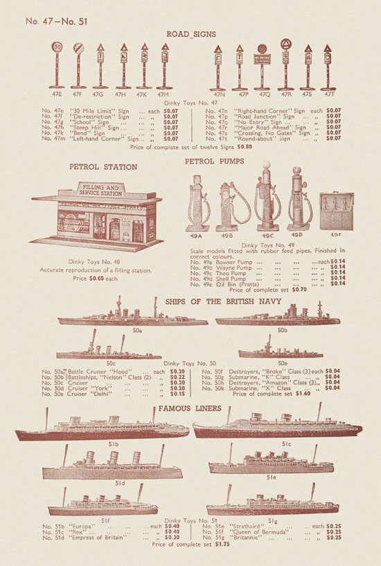 Dinky Toys catalog 1941