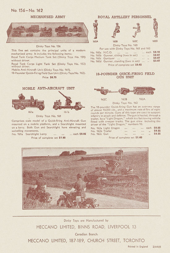 Dinky Toys catalog 1941