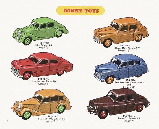 Dinky Toys catalogue 1954