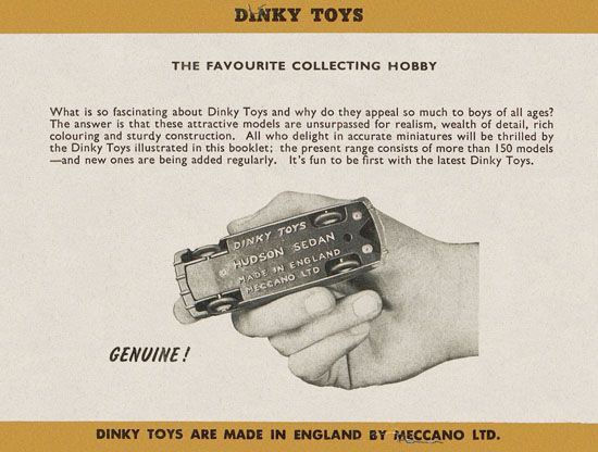 Dinky Toys catalogue 1957