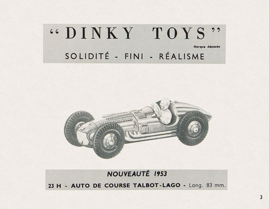 Dinky Toys catalogue 1953